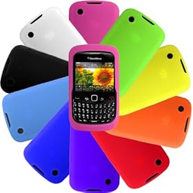 iGloo Premium: 10 Pack of Multi Coloured Flexible Soft Silicone Skin Case Covers for the BlackBerry Curve 8520 / 9300 3G