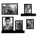7 Pc. Shelves (2) & Frames (5) Set - Black