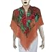 Women's Accessory Printed Scarf for Ladies Silk and Wool Square 43 x 43 inches