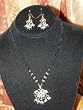 Lakh Kundan Black Necklace Jewelry Set Belly Dance/Dangling Earrings(Brand New) Free Shipping