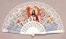 Religious Fan - Sacred Heart of Jesus - 19in. - Folding - Hand Made - Imported from Spain