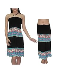 Halter Cotton/Polyamide Knee Length Elasticized   Waistline Crinkled Stretchy Shirred Gathered Summer  Dress