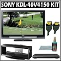 Sony Bravia V-Series KDL-40V4150 40-inch 1080P LCD HDTV + Sony DVD Player w/ TV Stand Accessory Kit