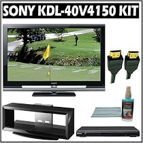 Sony Bravia V-Series KDL-40V4150 40-inch 1080P LCD HDTV + Sony DVD Player w/ TV Stand Accessory Kit