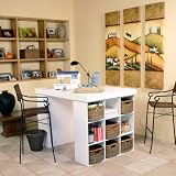 Venture Horizon Project Center Desk with 2 Bookcase Sides Color - Black