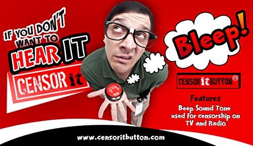Censor It! Button (Lights Up, Features "Bleeeep" Sound Used in Tv and Radio.)