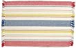 Durable Hand Woven 100% Cotton Colorful Blue and White Striped Placemat 12x18 Inches Set / 6