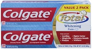 Colgate Total Whitening Toothpaste Twin Pack, Net. WT. 12-Ounce