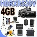 Sony HDR-XR520V 240GB HDD High Definition Camcorder w/12x Optical Zoom BigVALUEInc Accessory Saver 4GB FH100 Replacement Battery/Rapid Charger Filter Bundle