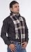 Men's Long Fashion Velvety Scarf Plaids Diagonal Linings Stripes Black / Beige 12