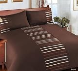 Dash Brown King Size Luxury Embellished Duvet Cover Set