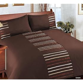 Dash Brown King Size Luxury Embellished Duvet Cover Set