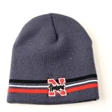 Nebraska Cornhuskers 3-Stripe Knit Beanie (Gray, One Size Fits Most)