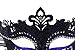 Masquerade Mask Shiny Metal Rhinestone Venetian Pretty Party Evening Prom Mask(Dark blue + Black)