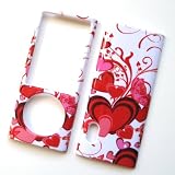 Apple iPod Nano 5 (5th Generation) Snap-On Hard Case Protector Red Hearts Design