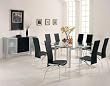 9 Piece Pearl Silver Dining Table Set By Coaster Furniture