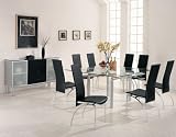 9 Piece Pearl Silver Dining Table Set By Coaster Furniture