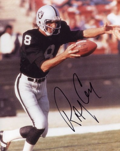 Ray Guy Autographed/Hand Signed Oakland Raiders Football 8x10 Photo