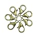 Curved Lobster Clasps -100 pcs Bronze Plated Lobster Claw Clasps Findings - 7 mm x 12 mm with Kare & Kind Retail Packaging (Bronze)