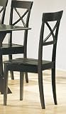 Set of 2 Cross Back Design Cappucino Finish Dining Chairs