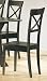 Kitchen & Housewares : Set of 2 Cross Back Design Cappucino Finish Dining Chairs