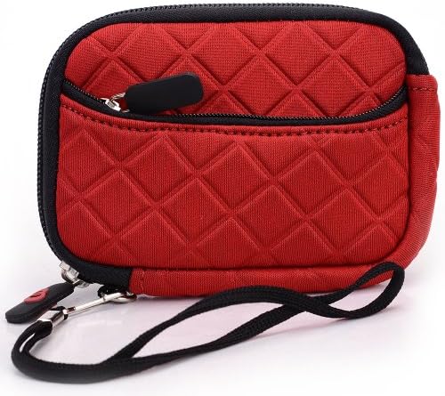 Red||Casio Exilim EX-ZR800||Compatible Case Sleeve NuVur ™ w/Carrying Cord & Exterior Pocket