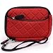 Red Quilted Neoprene Sleeve Carrying Case with Front Zipper Pocket for Fuji Film FinePix F770EXR Digital Point & Shoot Camera + EnvyDeal Velcro Cable Tie