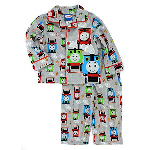 Thomas and Friends Boys Flannel Coat Style Pajamas