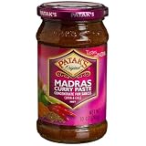 Patak's Madras Curry Paste, Hot, 10-Ounce Glass Jars (Pack of 6)