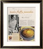 Aunt Jemima's Pancake Mix for Tender Fluffy Pancakes Framed Art Poster Print, 25x29