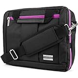 El Prado 3 in 1 Carry-On CrossBody Bag, Backpack and Briefcase - Purple Trim [LRG] For 14 to 15.6 inch Laptop Notebook Ultrabook Convertible Computers