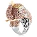 Zoelle's Pink Elephant Cocktail Ring - Silver Tone
