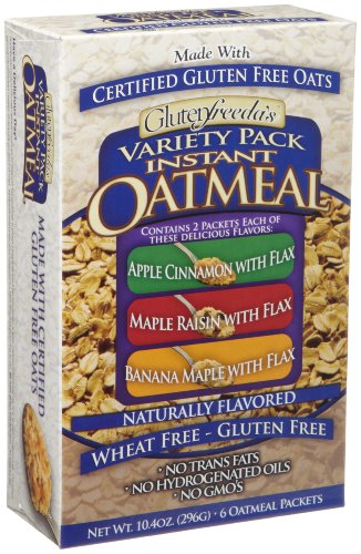 Glutenfreeda's Instant Oatmeal, Variety Pack, 6-Count Packets (Pack of 8)