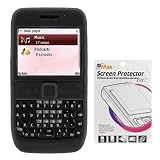 Black Silicone Skin Soft Case + LCD Screen Protector for Nokia E63