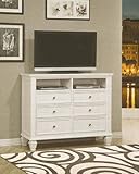 TV Dresser Stand Cape Cod Style in White Finish