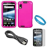 Hot Pink Durable Two Piece Protective Rubberized Crystal Hard Case Cover fo ....