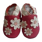 Soft Leather Baby Shoes Little Flowers Pink 12-18 months