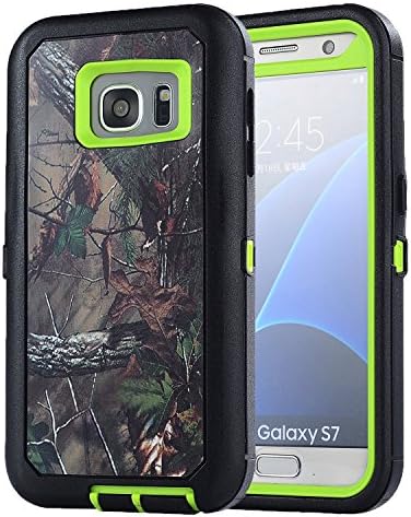 Galaxy S7 Edge Case, Chanory Heavy Duty Shockproof Dirtproof Defender Case Cover with Built-in Screen Protector for Samsung Galaxy S7 Edge (Green Forest)