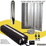 iPower Grow Light - Dimmable New 400 Watt HPS Digital Grow Light System 400W with 19 Wing Reflector and Yoyo. Sun Lamp Plant Growing