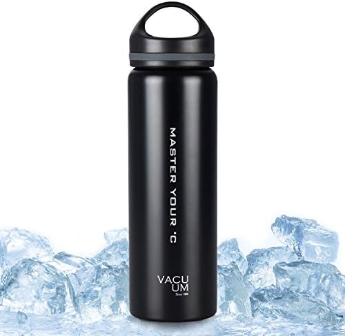 Itechzhu Sports Insulated Stainless Steel Water Bottle Double Wall Wide Mouth Leak Proof BPA-Free 21 OZ