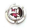 Designer Collection Magnetic Foldable Purse Hook/Hanger, Purple Butterflies