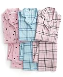 Charter Club Pajamas, Bright Nights Flannel Button Front