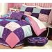 Corduroy Skirts - Purple Corduroy Bed Skirt with White Ric-Rac Trim - Twin Size