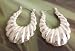Fashion earrings 768 large 4.5cm silver colour hoops