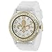 Geneva Platinum 6886 Women's Rhinestone Fleur De Lis Silicone Watch