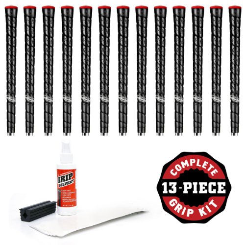 Lamkin Perma Wrap Ace Oversize Black 13 pc Grip Kit with tape solvent