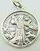 Solid Sterling Saint Francis Pet Medal Pendant W Solid Sterling Saint Francis Pet Medal Pendant W