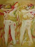 20X24 inch Pablo Picasso Abstract Oil Painting Nude Dancing