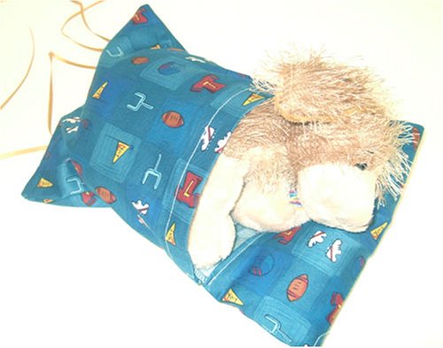 Sleeping Bag for Webkinz - Blue Sports Pattern