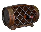 Antique Revival Half-Barrel Wine Rack, Natural Elm